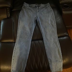 Light denim jeans stretch